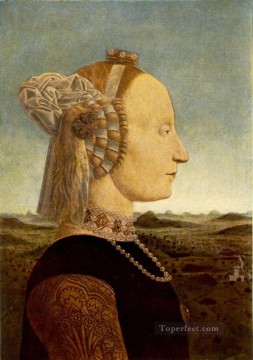  Italian Canvas - Portrait Of Battista Sforza Italian Renaissance humanism Piero della Francesca